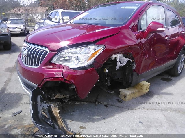 KL4CJASB3EB779091 - 2014 BUICK ENCORE RED photo 6