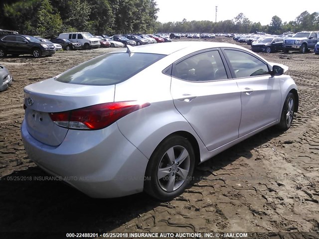 KMHDH4AE8DU787530 - 2013 HYUNDAI ELANTRA GLS/LIMITED SILVER photo 4