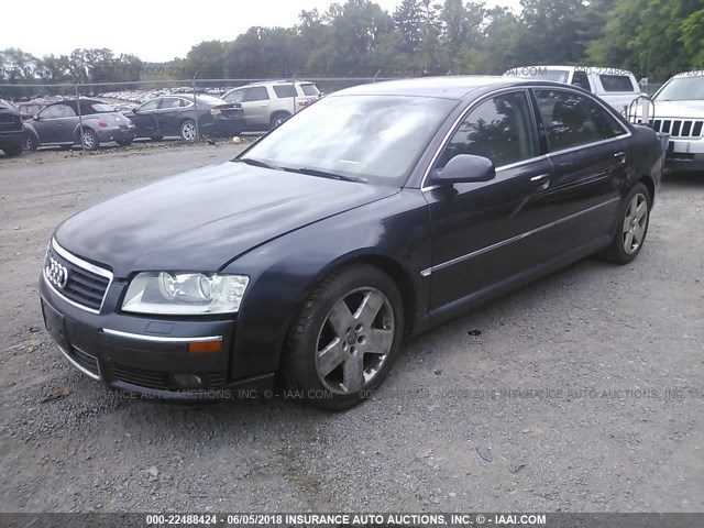 WAUML44E55N005160 - 2005 AUDI A8 L QUATTRO GRAY photo 2