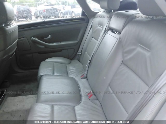 WAUML44E55N005160 - 2005 AUDI A8 L QUATTRO GRAY photo 8