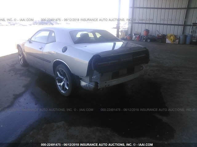 2C3CDZAGXGH331499 - 2016 DODGE CHALLENGER SXT SILVER photo 3