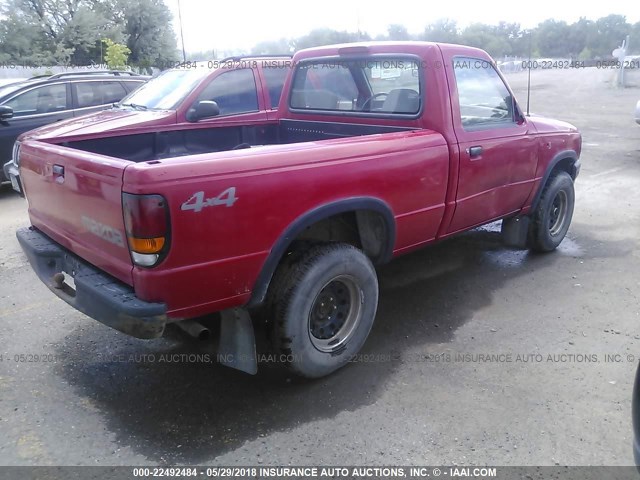 4F4CR13U3RTM42961 - 1994 MAZDA B3000 RED photo 4