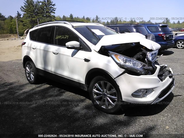 1FMCU9J93HUD47387 - 2017 FORD ESCAPE TITANIUM WHITE photo 1