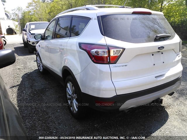 1FMCU9J93HUD47387 - 2017 FORD ESCAPE TITANIUM WHITE photo 3