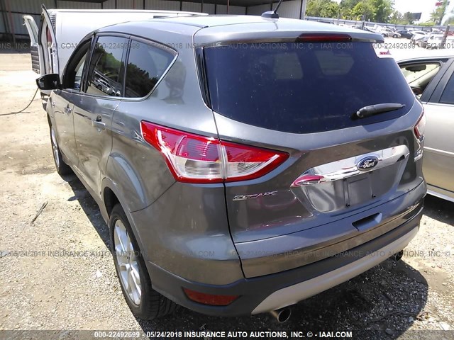 1FMCU0H96DUA47838 - 2013 FORD ESCAPE SEL GRAY photo 3