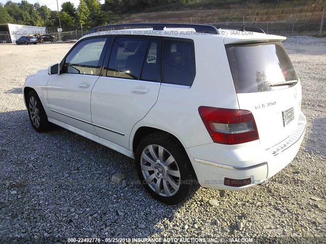 WDCGG8HB8CF861887 - 2012 MERCEDES-BENZ GLK WHITE photo 3