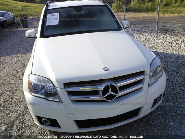 WDCGG8HB8CF861887 - 2012 MERCEDES-BENZ GLK WHITE photo 6