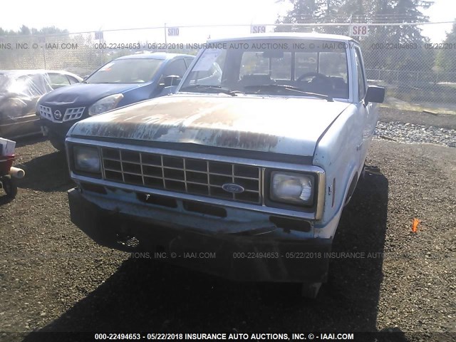 1FTCR11T2GUA17550 - 1986 FORD RANGER BLUE photo 2