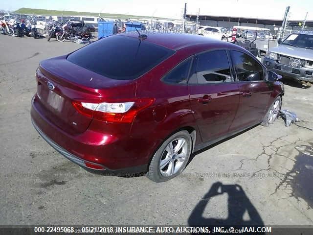 1FADP3F21DL213282 - 2013 FORD FOCUS SE RED photo 4