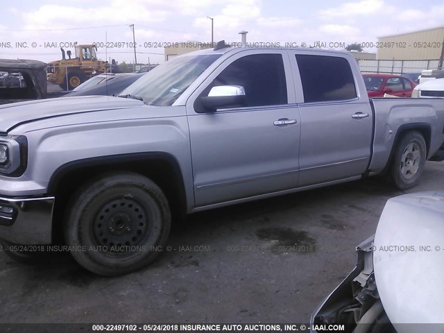 3GTP1NEC7JG131225 - 2018 GMC SIERRA C1500 SLT SILVER photo 2