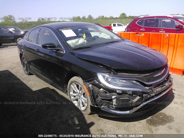 1C3CCCAB1FN647299 - 2015 CHRYSLER 200 LIMITED BLACK photo 1