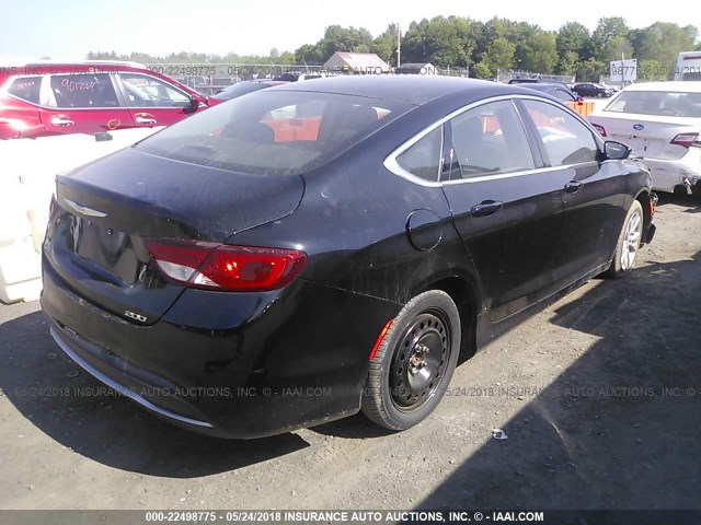 1C3CCCAB1FN647299 - 2015 CHRYSLER 200 LIMITED BLACK photo 4