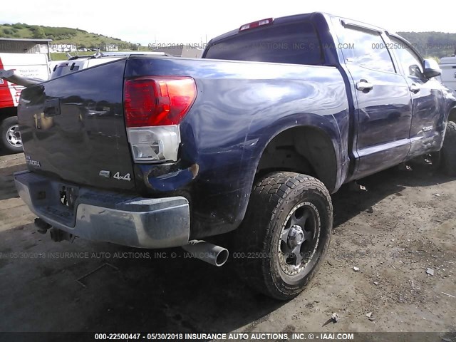 5TFDW5F13CX255816 - 2012 TOYOTA TUNDRA CREWMAX SR5 BLUE photo 4