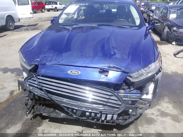 3FA6P0K99DR387497 - 2013 FORD FUSION TITANIUM BLUE photo 6