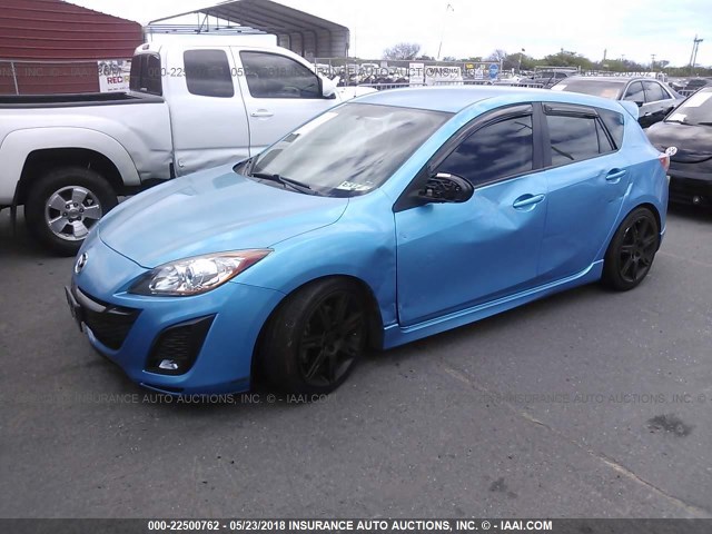 JM1BL1K56B1424939 - 2011 MAZDA 3 S BLUE photo 2