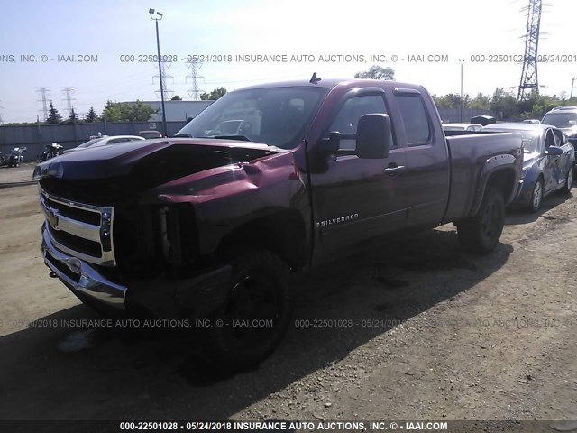 1GCEK29J59Z135636 - 2009 CHEVROLET SILVERADO K1500 LT BURGUNDY photo 2