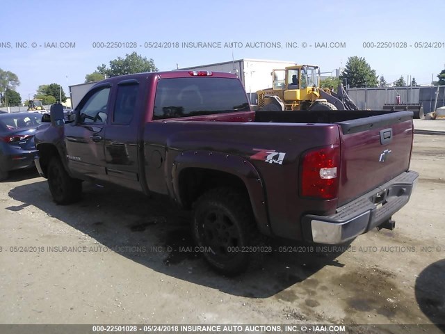 1GCEK29J59Z135636 - 2009 CHEVROLET SILVERADO K1500 LT BURGUNDY photo 3