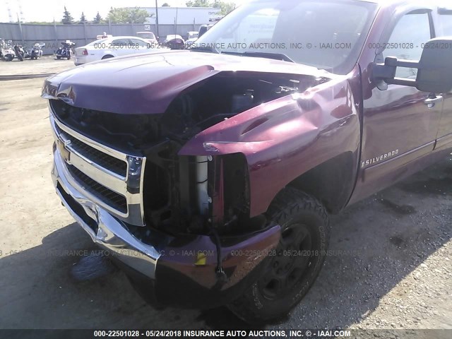 1GCEK29J59Z135636 - 2009 CHEVROLET SILVERADO K1500 LT BURGUNDY photo 6