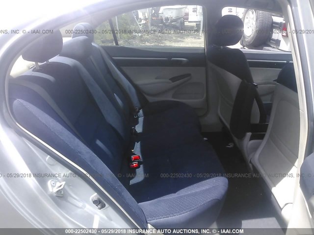 JHMFA36296S000107 - 2006 HONDA CIVIC HYBRID SILVER photo 8