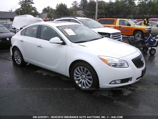 2G4GS5EV4D9157371 - 2013 BUICK REGAL PREMIUM WHITE photo 1