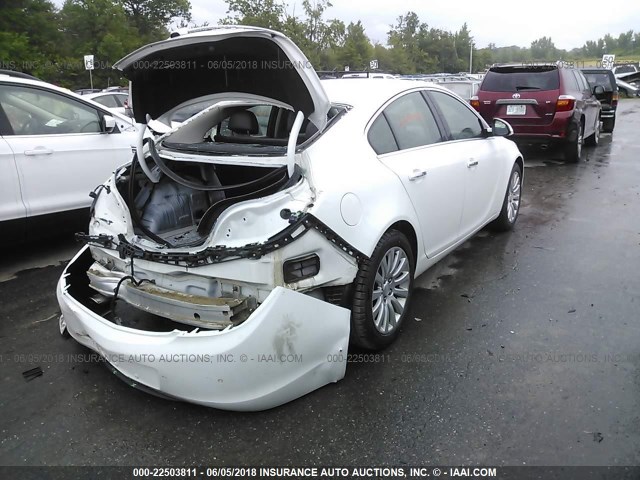 2G4GS5EV4D9157371 - 2013 BUICK REGAL PREMIUM WHITE photo 4