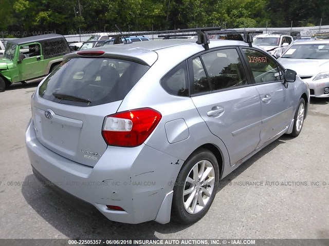 JF1GPAC69D2885931 - 2013 SUBARU IMPREZA PREMIUM SILVER photo 4