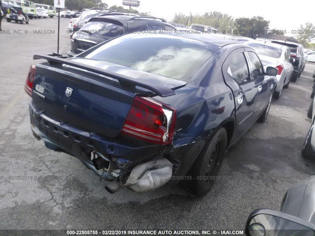 2B3KA43G36H312485 - 2006 DODGE CHARGER SE/SXT BLUE photo 4