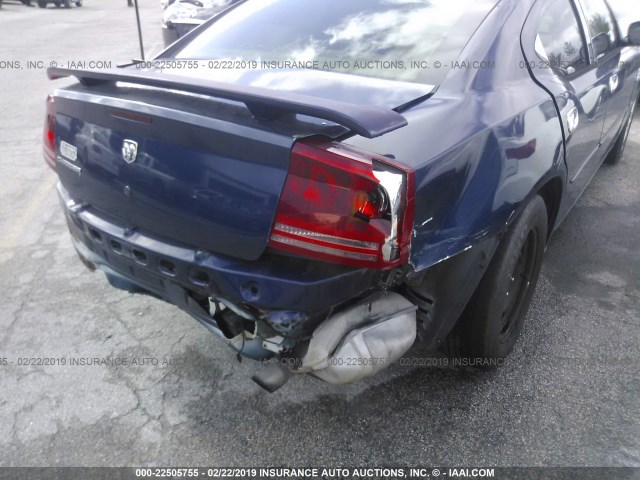 2B3KA43G36H312485 - 2006 DODGE CHARGER SE/SXT BLUE photo 6