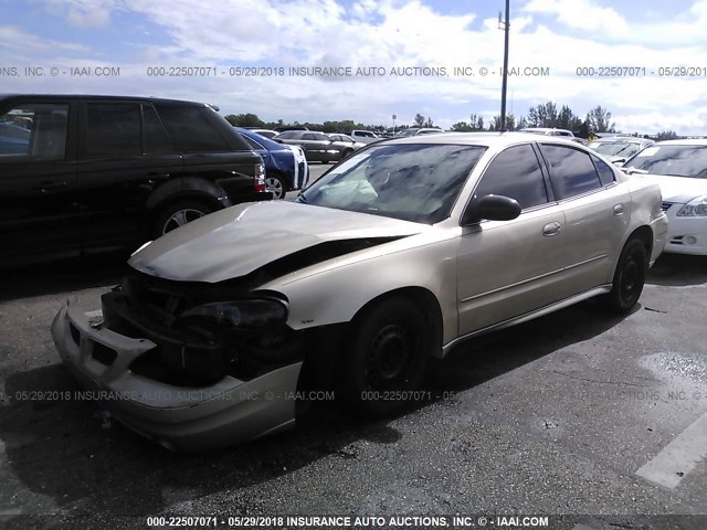 1G2NE52E55M215200 - 2005 PONTIAC GRAND AM SE GOLD photo 2