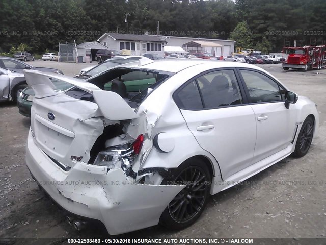 JF1VA2L60F9811161 - 2015 SUBARU WRX STI WHITE photo 4