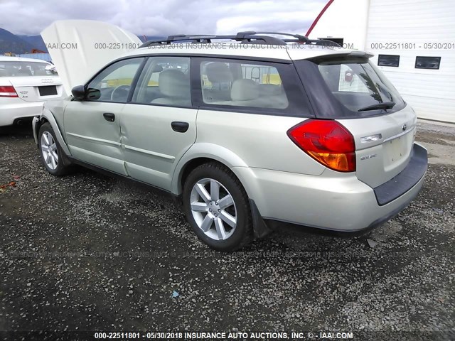 4S4BP61C767302378 - 2006 SUBARU LEGACY OUTBACK 2.5I GOLD photo 3