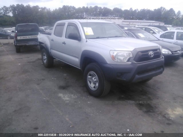 5TFJX4GN2DX024385 - 2013 TOYOTA TACOMA DOUBLE CAB SILVER photo 1