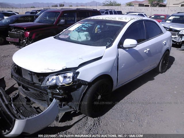 KNAFU4A2XC5531572 - 2012 KIA FORTE EX WHITE photo 2