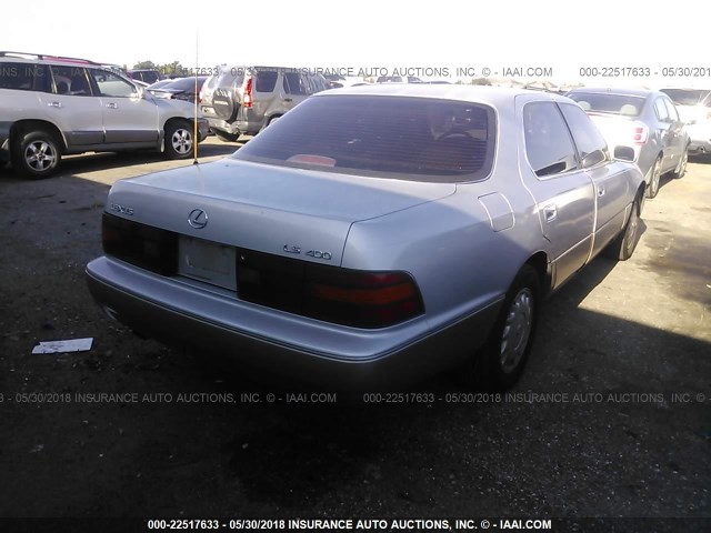 JT8UF11E3M0087154 - 1991 LEXUS LS 400 SILVER photo 4