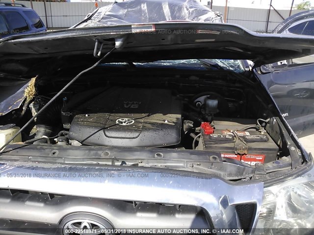 3TMJU62N79M082842 - 2009 TOYOTA TACOMA DOUBLE CAB PRERUNNER GRAY photo 10