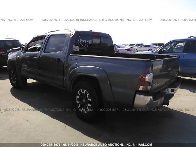 3TMJU62N79M082842 - 2009 TOYOTA TACOMA DOUBLE CAB PRERUNNER GRAY photo 3