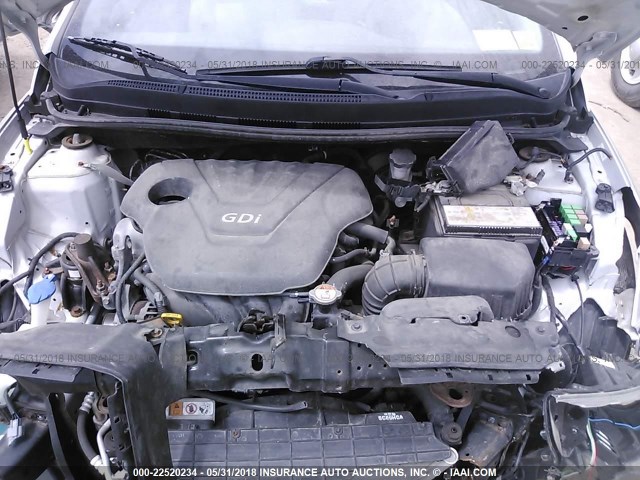 KMHCU4AE4CU238932 - 2012 HYUNDAI ACCENT GLS/GS/SE SILVER photo 10