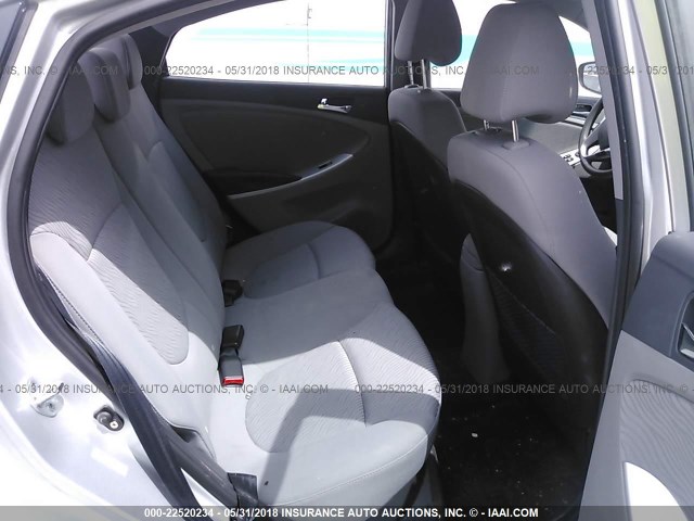 KMHCU4AE4CU238932 - 2012 HYUNDAI ACCENT GLS/GS/SE SILVER photo 8