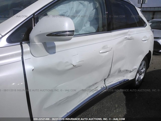 JTJBC1BA9B2040013 - 2011 LEXUS RX 450 WHITE photo 6