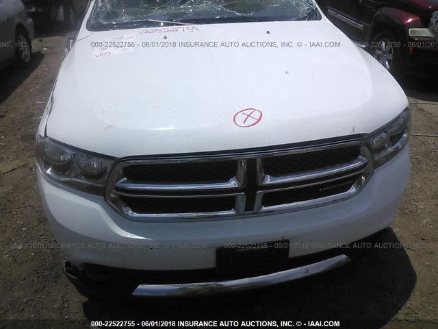 1C4RDJDG2DC680593 - 2013 DODGE DURANGO CREW WHITE photo 10