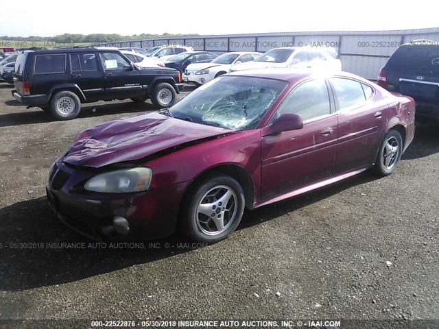 2G2WS522041323950 - 2004 PONTIAC GRAND PRIX GT2 BURGUNDY photo 2