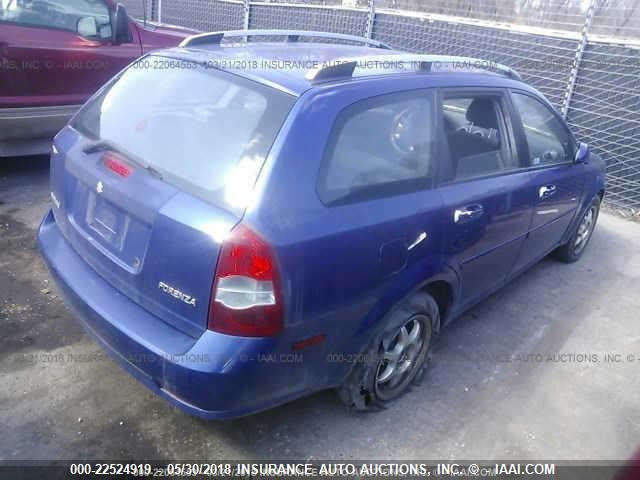 KL5JD86Z26K330688 - 2006 SUZUKI FORENZA BLUE photo 4