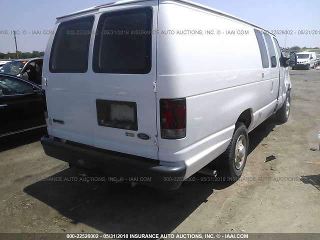 1FTNS14W59DA47695 - 2009 FORD ECONOLINE E150 VAN WHITE photo 4