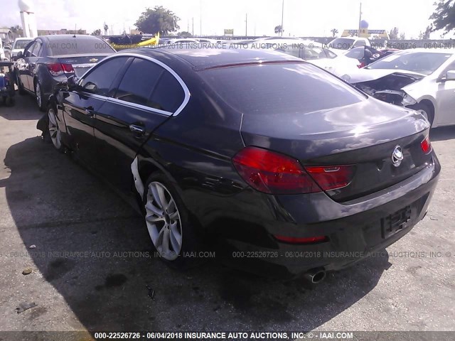 WBA6A0C5XDDZ03606 - 2013 BMW 640 I BLACK photo 3