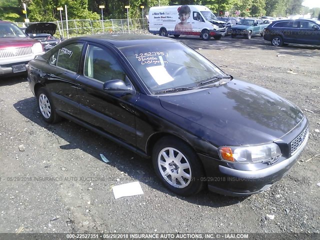 YV1RS61R322112620 - 2002 VOLVO S60 BLACK photo 1