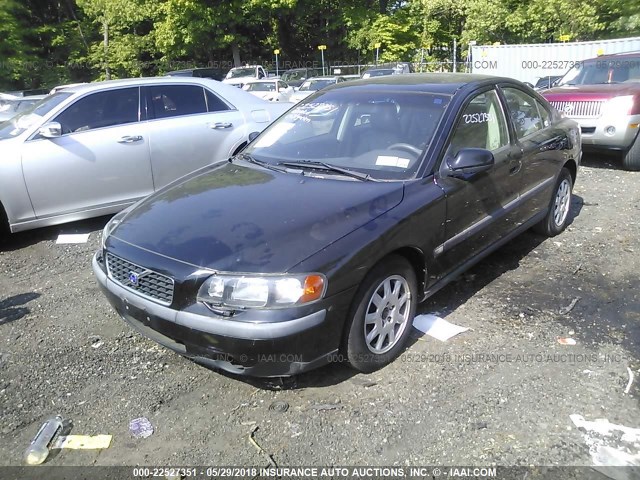 YV1RS61R322112620 - 2002 VOLVO S60 BLACK photo 2