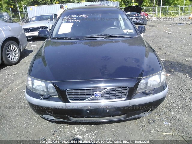 YV1RS61R322112620 - 2002 VOLVO S60 BLACK photo 6