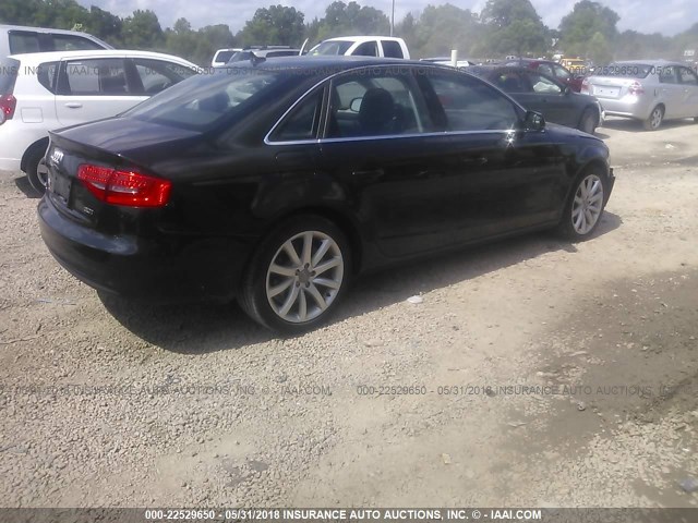 WAUEFAFL8DA049388 - 2013 AUDI A4 PREMIUM PLUS BLACK photo 4