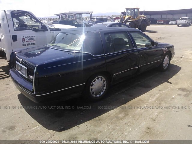 1G6KF5491XU761476 - 1999 CADILLAC DEVILLE CONCOURS BLUE photo 4