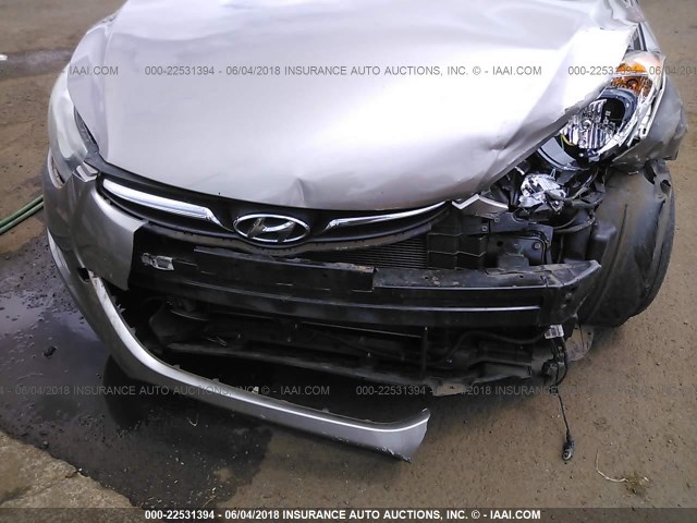 5NPDH4AE4BH005882 - 2011 HYUNDAI ELANTRA GLS/LIMITED GRAY photo 6